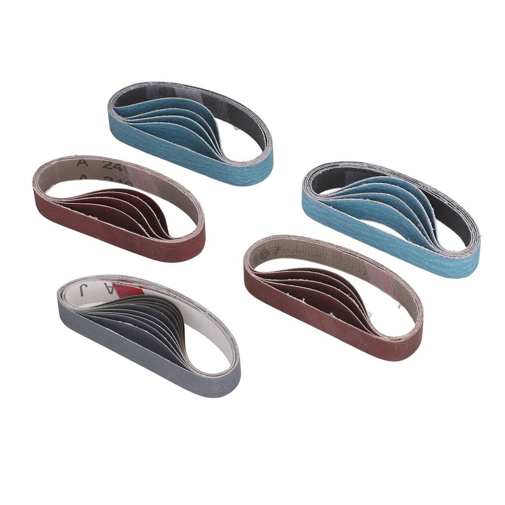30PCS Sanding Belts Assortment Knife Sharpener Sandpaper Belt Set 80 120 240 400 800 1000 Grit 1 2in 12in