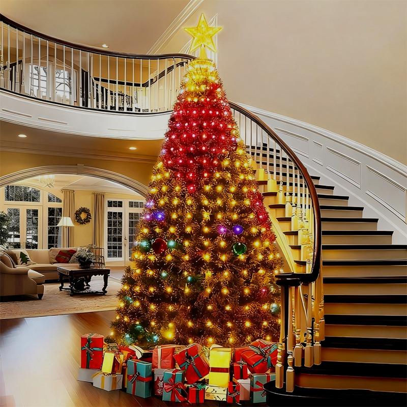 1.8m/2.1M Smart Christmas Tree Light 400 LEDs Music Sync, USB Powered With Remote Smart LED Xmas Tree for Indoor Outdoor Decor