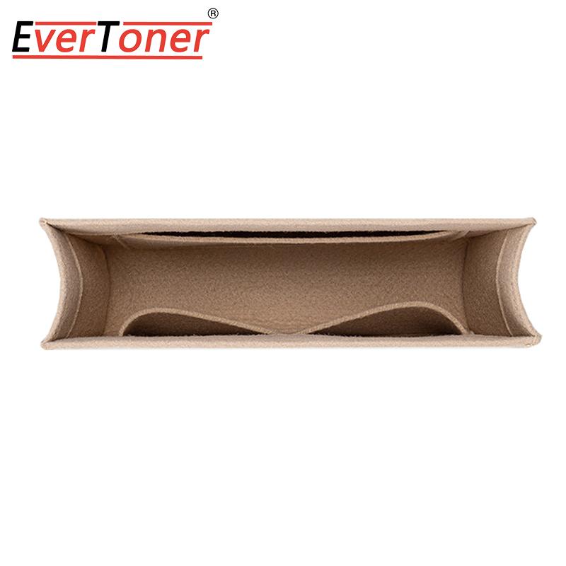 

EverToner Felt Insert Bag Fits For LYN Varenna M Cosmetic Bags Handbag Liner Bag Support Travel Portable Insert Purse Organizer бежевый
