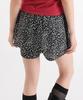WHEN YOU MOVE Leopard Elastic Skirt Shorts Black