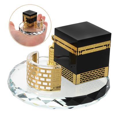 Ornaments Home Decor Handicraft Hajj Decoration Islamic Model Architecture Table Crystal Gift