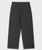 GLW Double-Pleat Wide Striped Slacks Charcoal