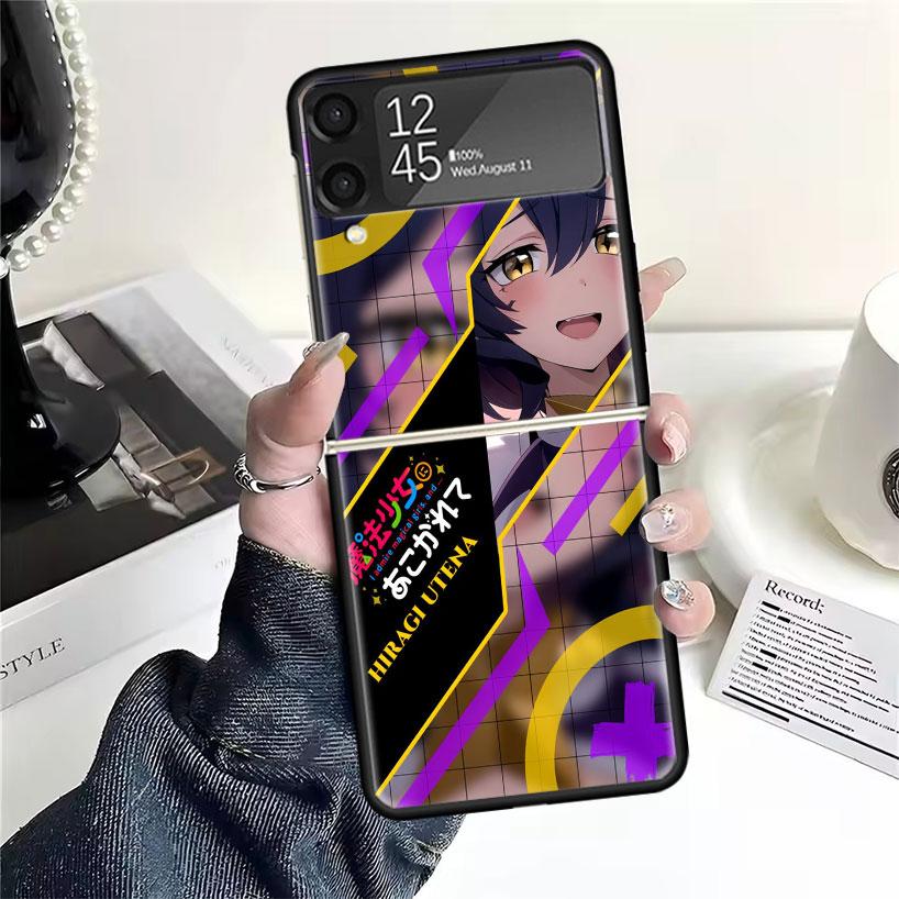 Cute Anime Waifu Art Design Phone Case For Samsung Galaxy Z FLip7 Flip6 Flip3 Flip4 Flip5 ZFlip 7 Flip 6 5 4 3 5G Fundas Cover C