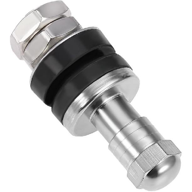 Chrome High Pressure Valve Stems Metal Valve Stems for Trailer Tires 502 Flush Mount Bolt In fit in a Normal Valve Stem Hole of .453". (Pack of 4)