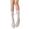 Women's Ballet-Style Mesh Mid-Calf Socks with Sweet Lace, Ribbons & Bows for Spring/Summer.