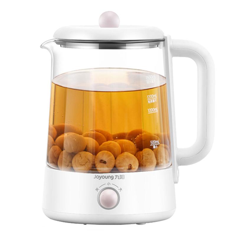 1.5L Household Electric Kettle Mini Multi Cooker Health Preserving Pot Automatic Tea Dessert Cooking Pot 220V bianco