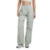 Women's High-End Yoga & Running Cargo Pants with Pockets - Elastic Waist & Drawstring Cuffs