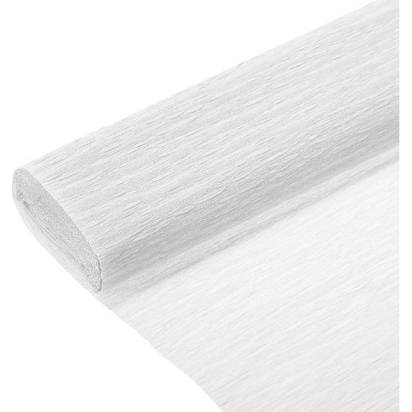 MECCANIXITY 6Pcs Crepe Paper Roll 8.2ft Long 9.84 Inch Wide for Wedding Ceremony Various Large Festivals Decoration, White