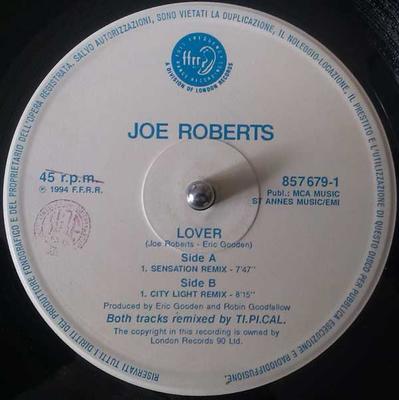 Płyta 12-calowa JOE ROBERTS - Lover 8576791 FFRR 1994 Włochy Dance & Electronica Używana