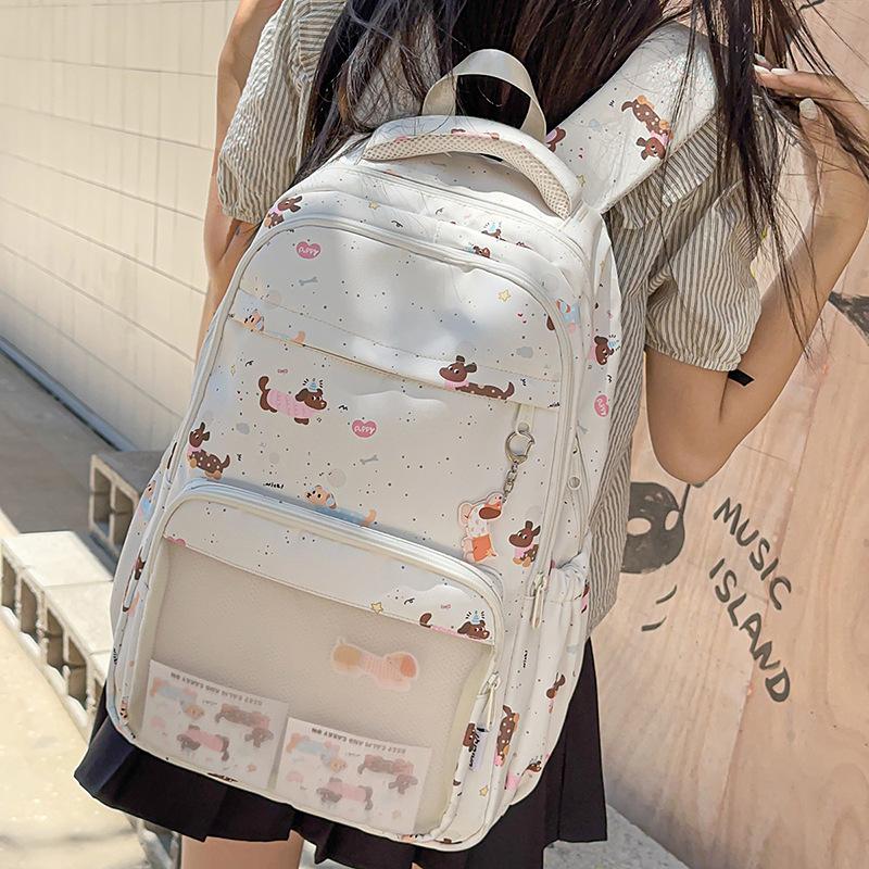 Fashion Versatile Simple Backpack Women's Premium Sense Foreign Style School Bag Large Capacity High Value Backpack Women