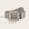 Exaggerated Rhinestone Waist Belts for Adult Pin Buckle Belt for Jeans Waistband