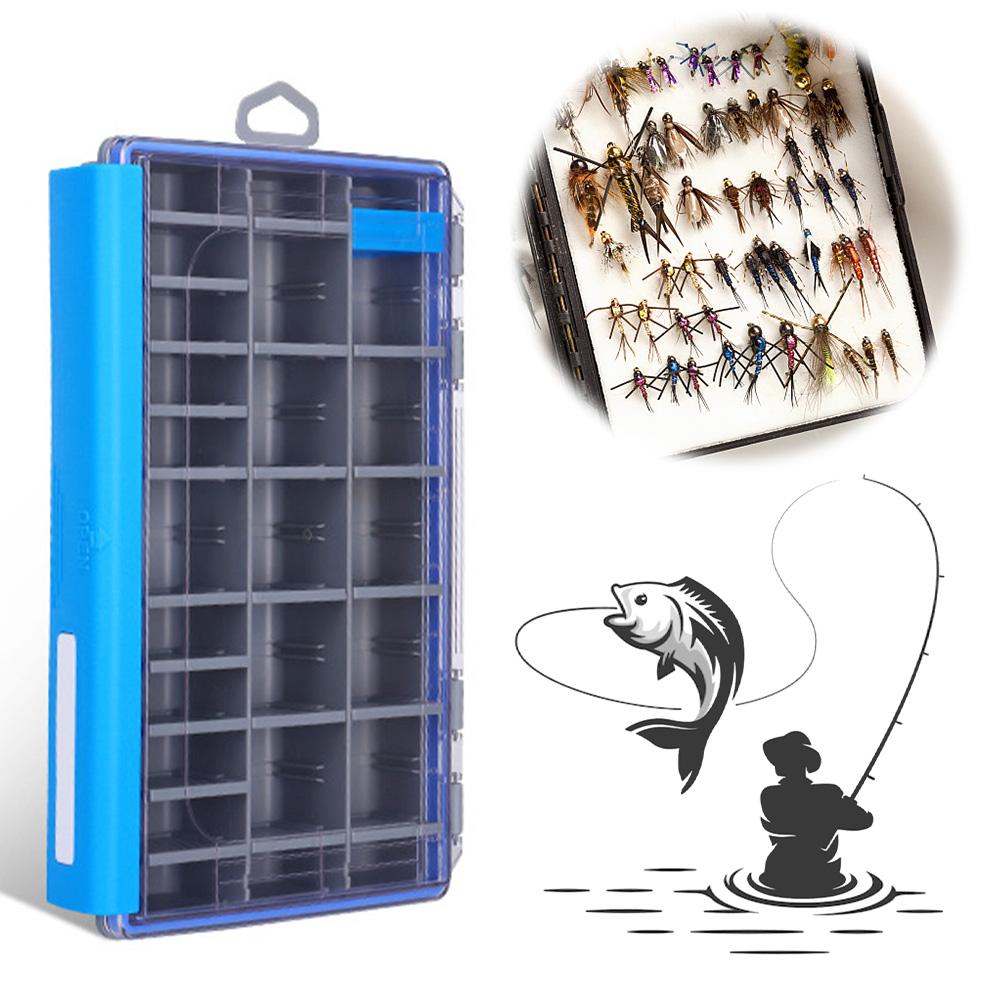 Portable Fishing Gear Accessories Box with Removable Dividers Fish Hook Lure Fake Bait Box Fishing Lure Box Fishing Supplies