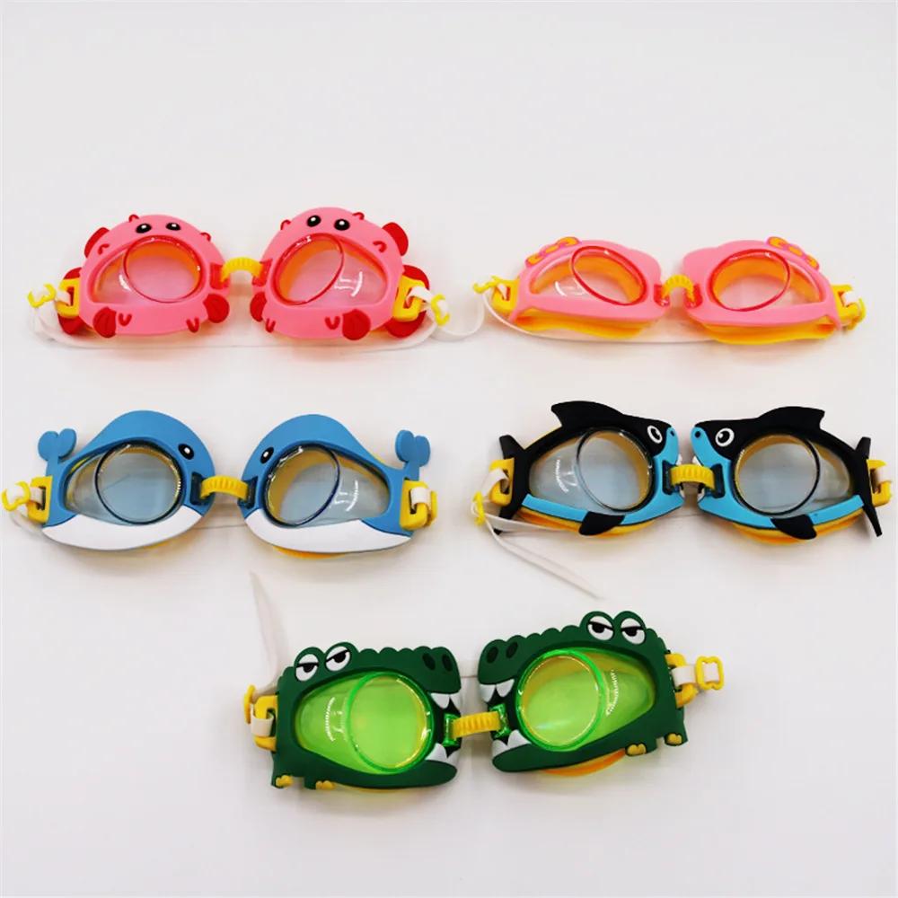 Kids Swimming Glasses One - Piece Cartoon Goggles for Children Comfort Waterproof Diving Equipment