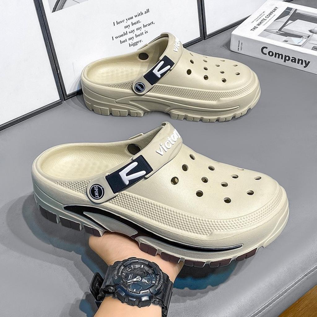 Cave Shoes for Men, Summer Fashion Trend, Versatile, Thick Soled, Non Slip Sandals for Casual Wear, Breathable and Comfortable Hole Shoes