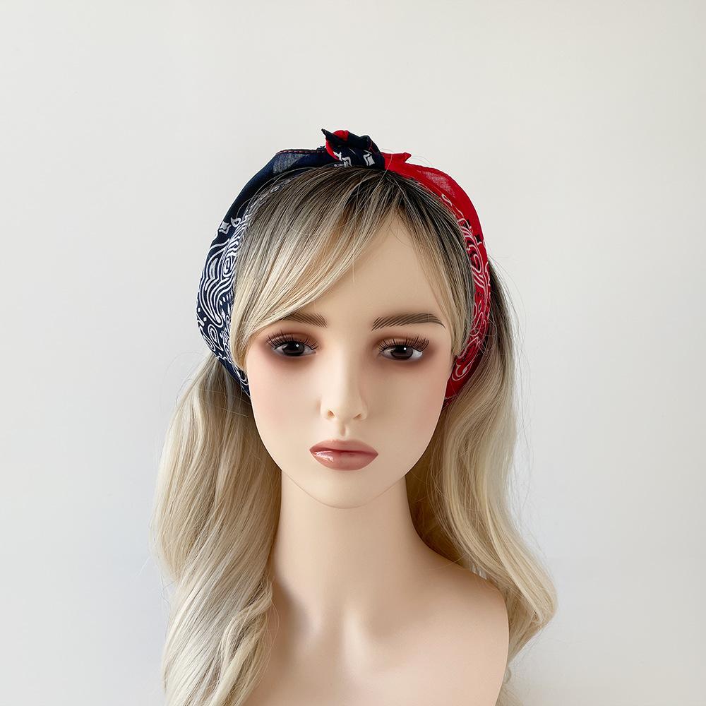 Hip-hop scarf 11cm cotton and linen small square scarf small silk scarf women's new European and American cashew nut printing versatile headscarf