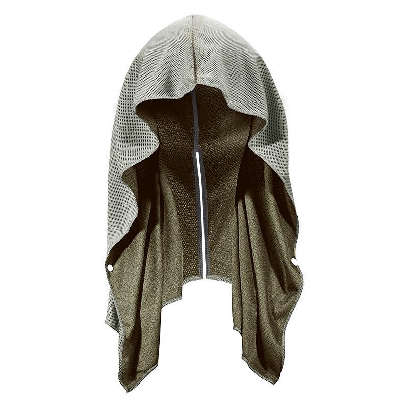Quick-Dry Cooling Sports Towel Hoodie for Beach, Camping, Fitness & Sun Protection