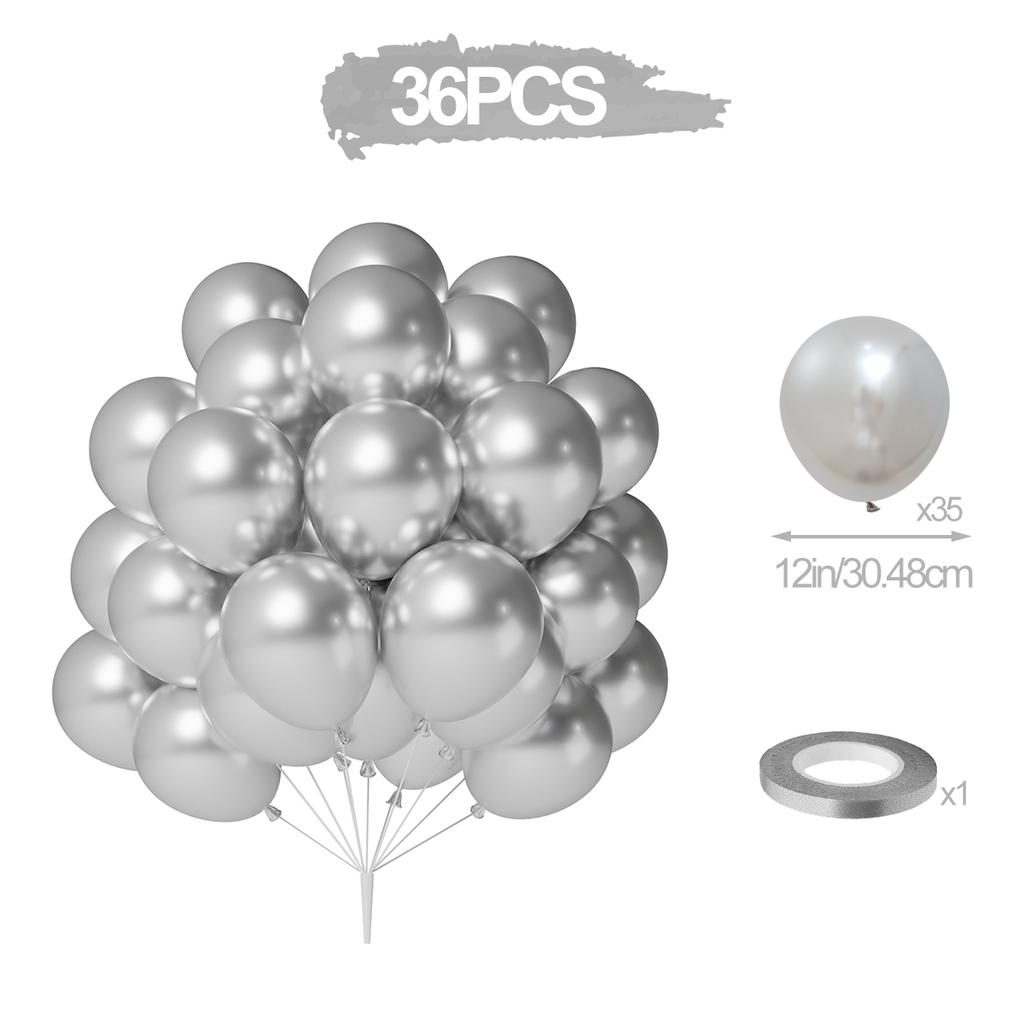 36PCS multi-color latex balloon set suitable for birthday parties, weddings, Valentine's Day party decoration