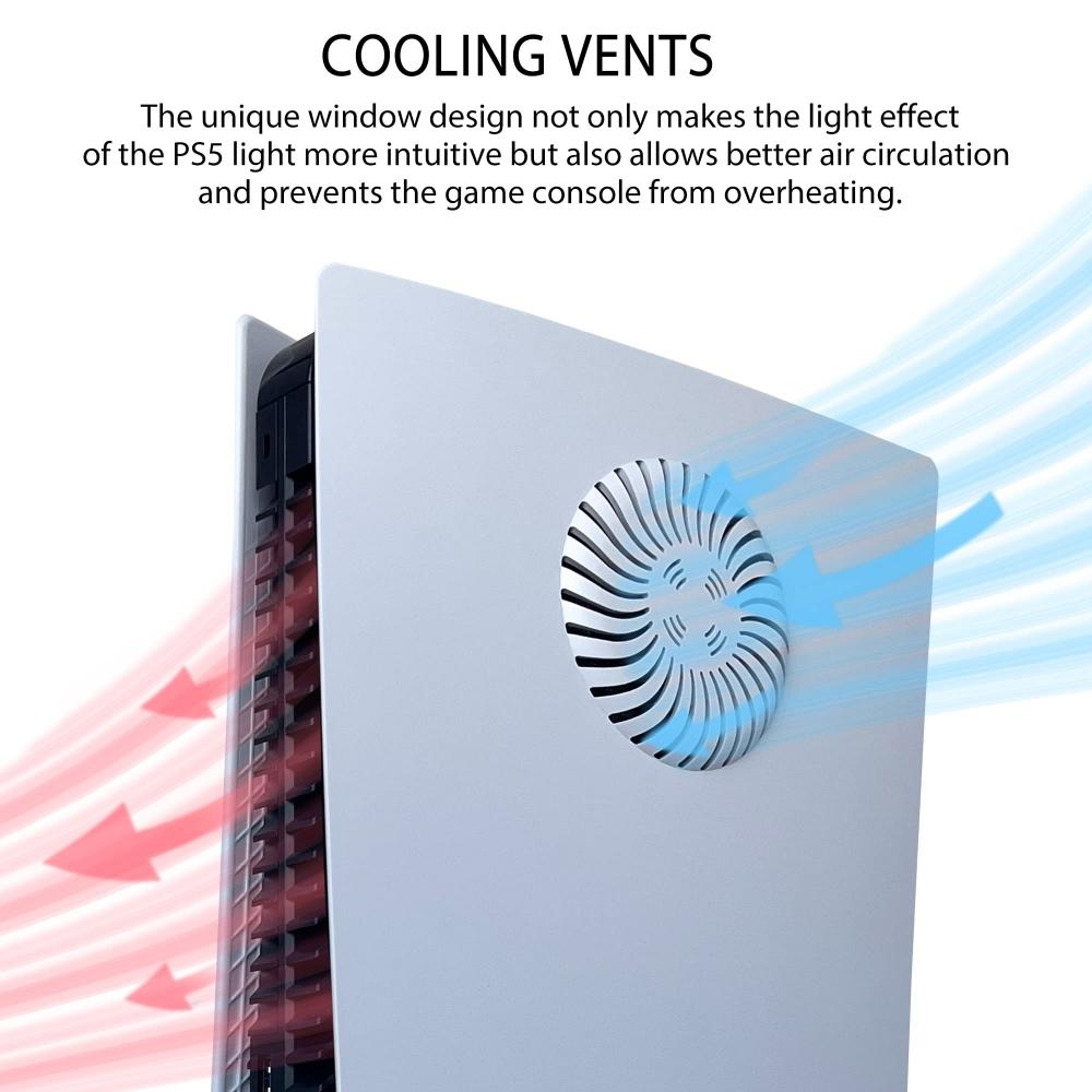 PS5 Faceplate with Cooling Hole Dust Filter for Disc Version DOBEWINGDELOU PS5 Faceplate Console Cover Replacement Side Plate Shell Dustproof Accessor