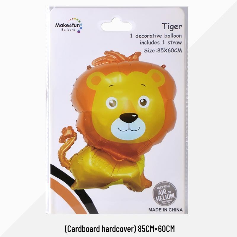 Decorațiuni Petrecere de Ziua Animalelor din Junglă: Set de Baloane Folie Iepure și Leu