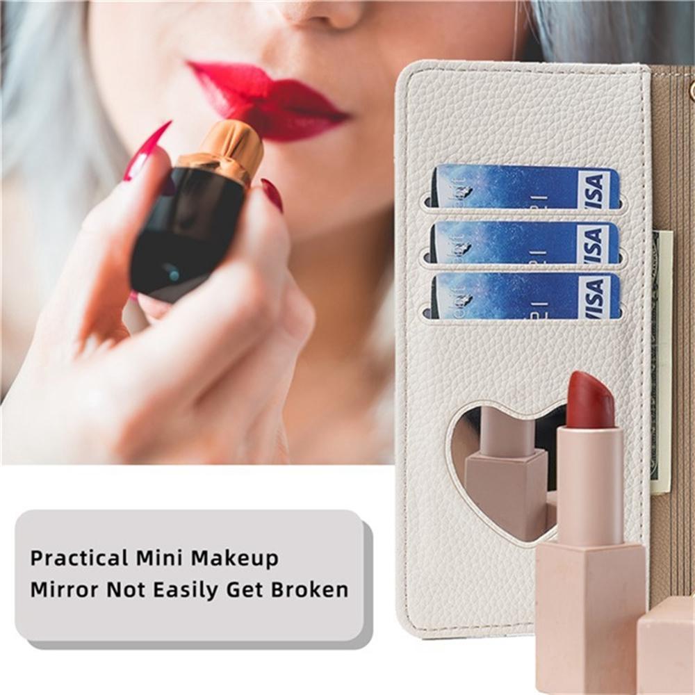 For Xiaomi Redmi A5 4G (171.7mm) Case Mirror Wallet Leather Phone Cover with Chain Shoulder Strap