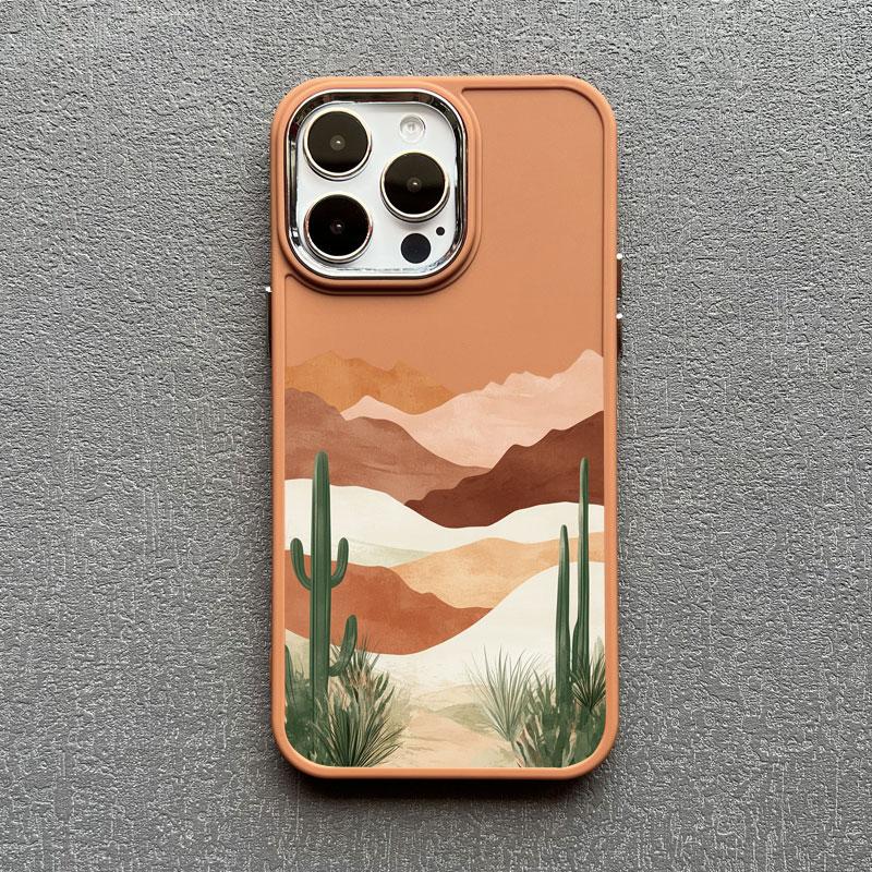 Artistic Mountain View Illustrations Silicone Phone Case For iPhone 13 12 11 Pro Max 16 15 14 Pro Max Plus XR XS X 7 8 SE2 Cover