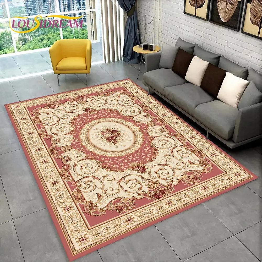 Turkey Persian Bohemian Area Rug Large,Carpet Rug for Living Room Bedroom Sofa Doormat Decoration,Kid Play Non-slip Floor Mat