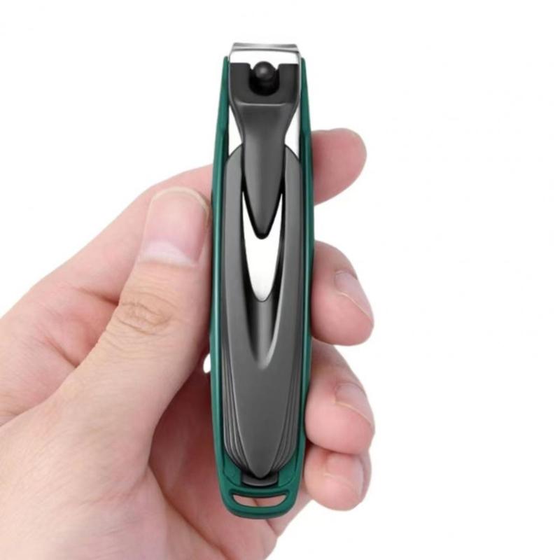Slanted Nails Trimmer Ergonomic Stainless Steel Nail Clippers Precise Trimming Manicure Tool with Anti-splash for Colorful