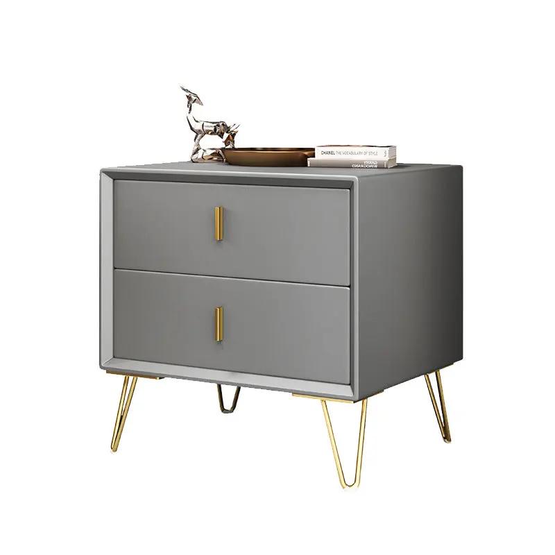 Light Luxury Italian Wooden Nightstand - Modern Drawer Chest for Bedroom Storage
