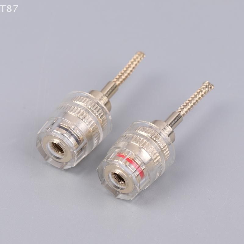 Exceptional Sound Quality 4MM Banana Female to 2MM Pin Connector; 2/4Pcs with Braided Copper Wire Socket