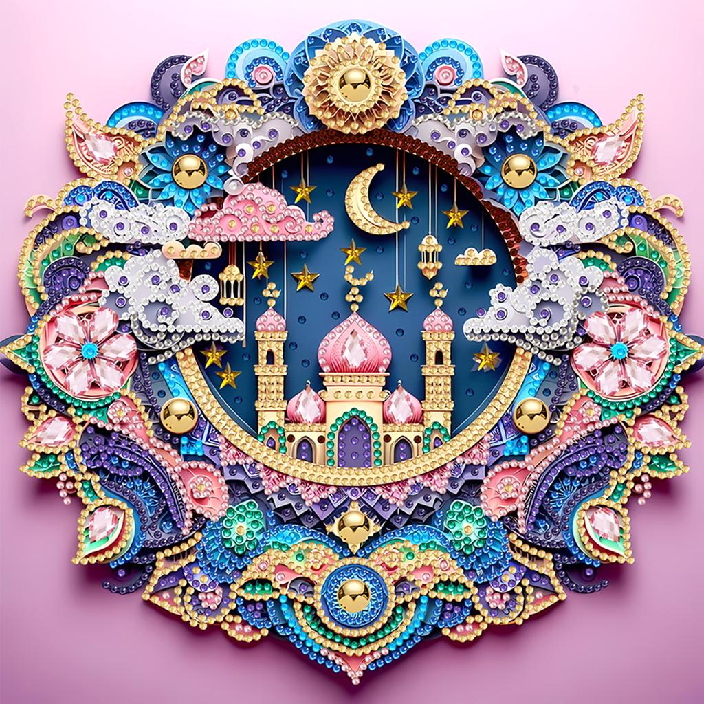 Abstract Special Shape Quilling DIY Partial Drill Diamond Art Kit 30x30cm Crystal Diamond Art for Adults Home Wall Decor