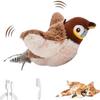 Jouets de charge et tactiles amovibles, interaction en vol avec battement d'ailes automatique, jouets simulés d'oiseau moineau pour chat