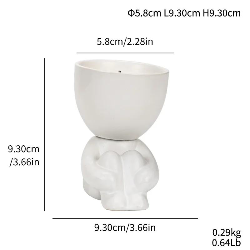 

Flower Simulation Eucalyptus Leaves Potted Black Miniature Figures Potted Ceramic Home Decoration Candle Decorative Ornaments