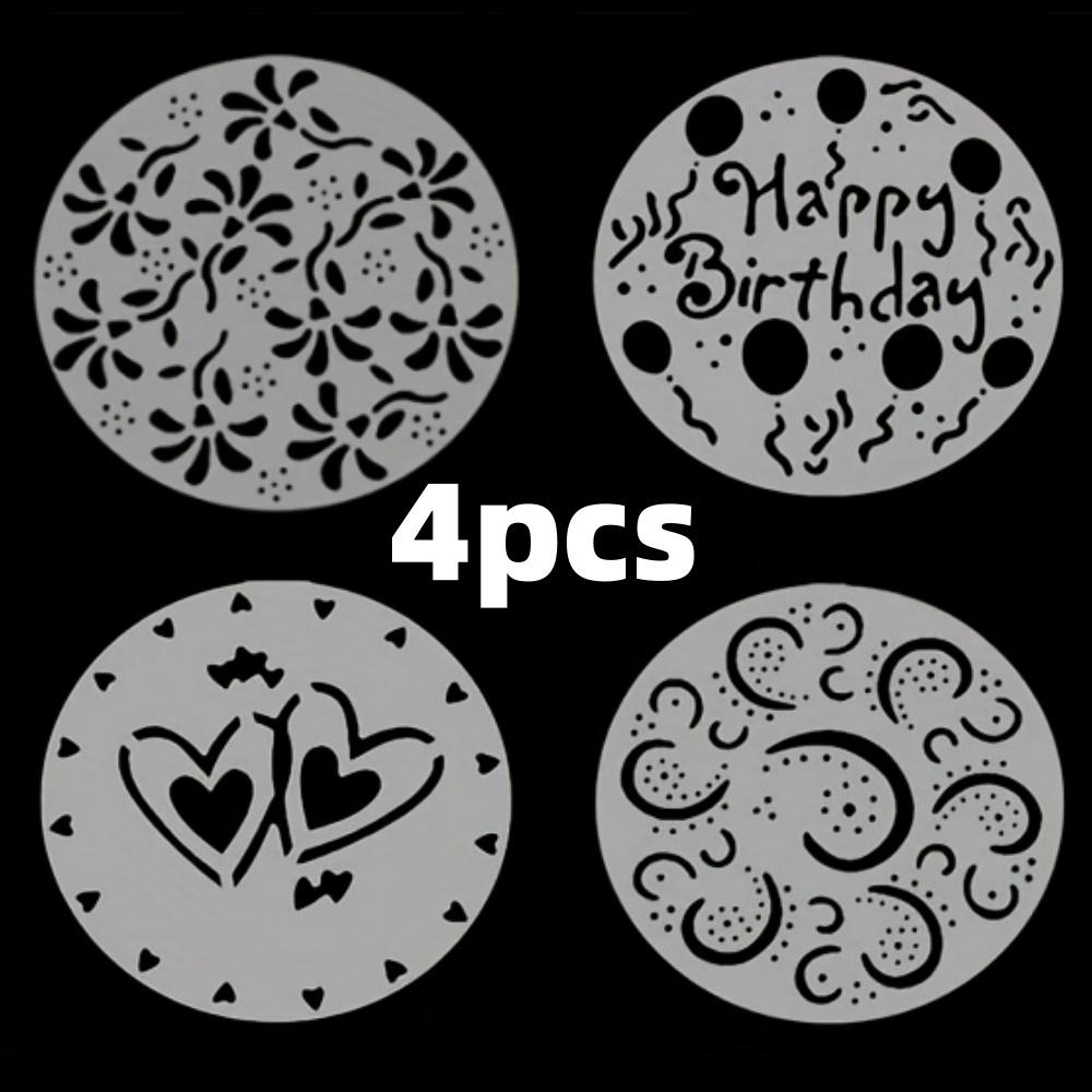 Round Cake Top Stencils Biscuit Template Mesh For Birthday Cake Blossom Decoration Mould DIY Baking Tools Kitchen Accessories