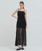 Kamino Layered Long Sleeveless Dress Black