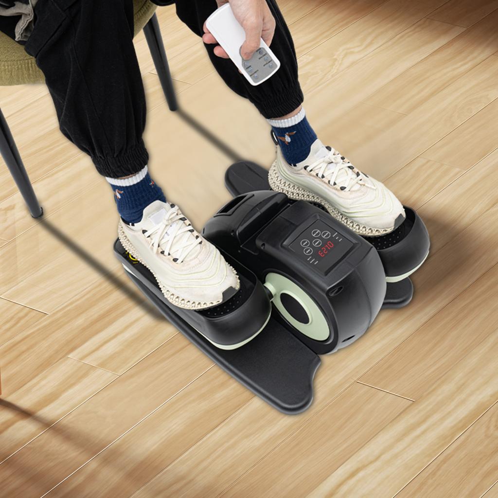 Under Desk Elliptical Machine Electric Seated Pedal Exerciser 5-Speed Remote Control Leg Trainer