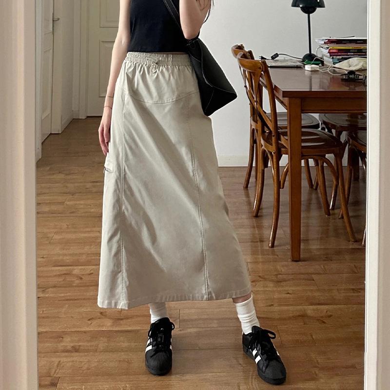 Women's Spring/Summer 2025 High-Waist Gray Bodycon Workwear Dress - Petite Mid-Length Style