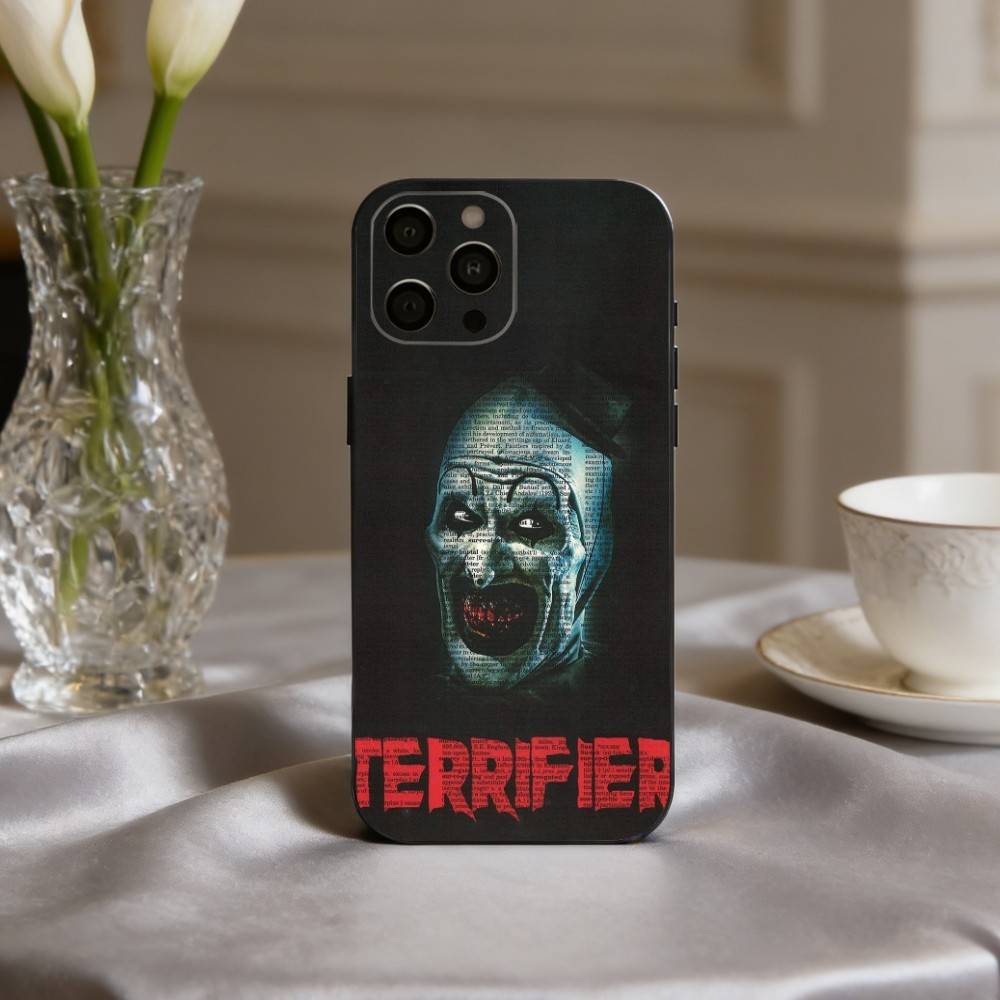 movie T-thrilling T-Terrifier-R Phone Case For iPhone 17pro,16,15,14,13,12,11 Plus,Pro Max,XS,Soft Silicone Black Cover