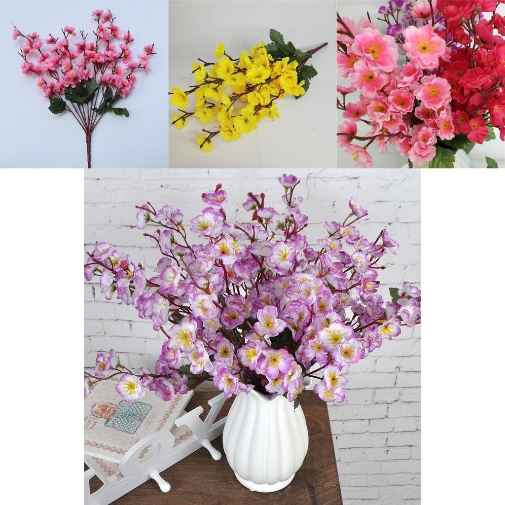 Gorgeous 43cm Artificial Plum Spring Blossom With 81 Heads For Home Garden Decor