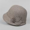 Warm Wool Felt Beanie Hat Senior Women Winter Thick Knit Cap Elderly Lady Fashionable Cloche