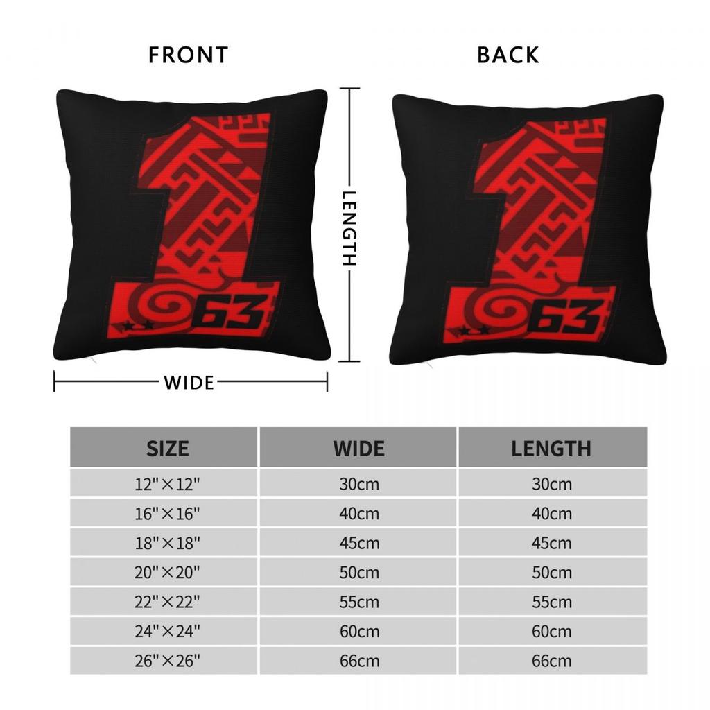 Pecco Bagnaia 63 Square Pillowcase Pillow Cover Cushion Throw Pillow For Home Bedroom Car