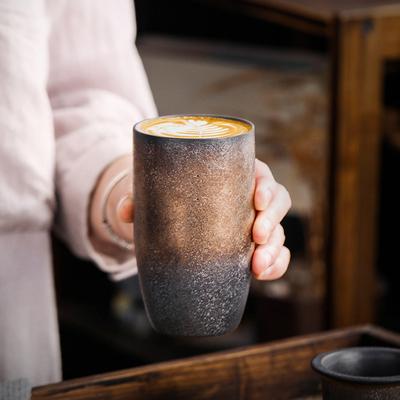 Tazze da caffè retrò giapponesi da 230 ml Tazza da caffè in ceramica per uso domestico Tazza da acqua/tè creativa vintage Ristorante Ufficio Bicchieri