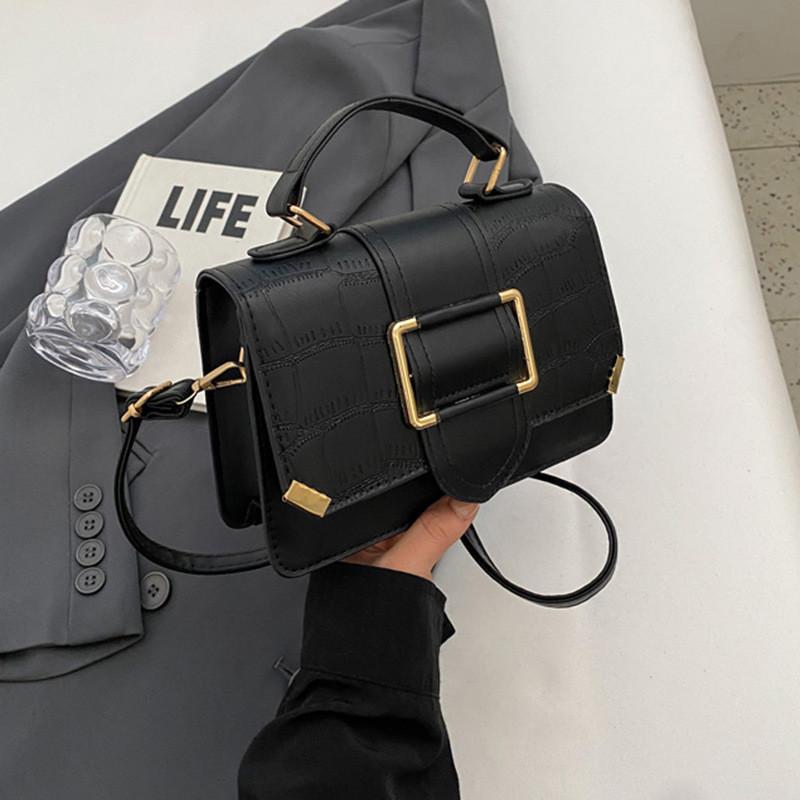 Fashionable Street Trend Small Shoulder Bag Casual Unique Crossbody Bag 2023 Autumn New Bag Women чёрный