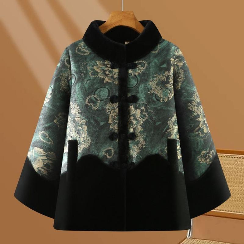 

Зимняя одежда флисовая утолщенная куртка с искусственным мехом, теплая, с пряжкой-планкой, новая 5XL [recommended 150-80kg] зелёный