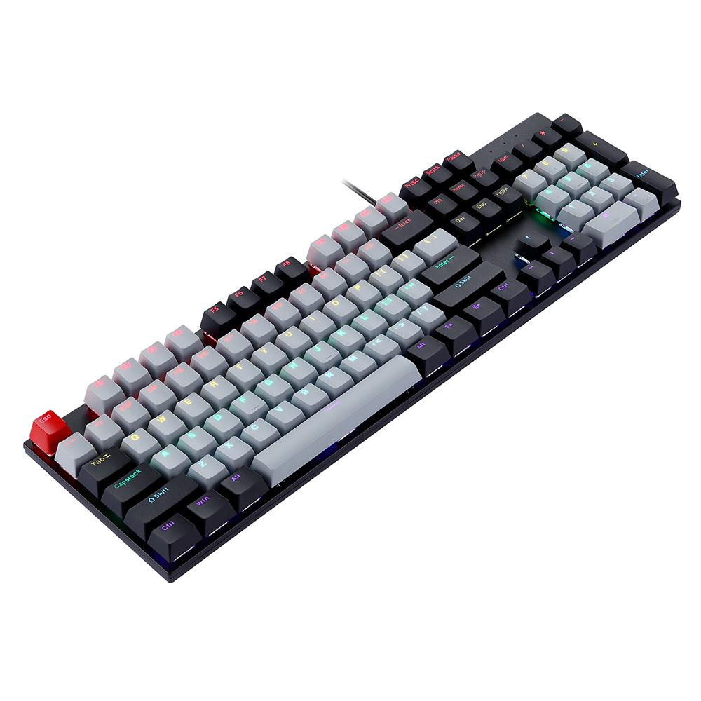 Y-FRUITFUL K135 104-Key RGB Mechanical Keyboard Gaming Office Waterproof Keyboard Blue Switches