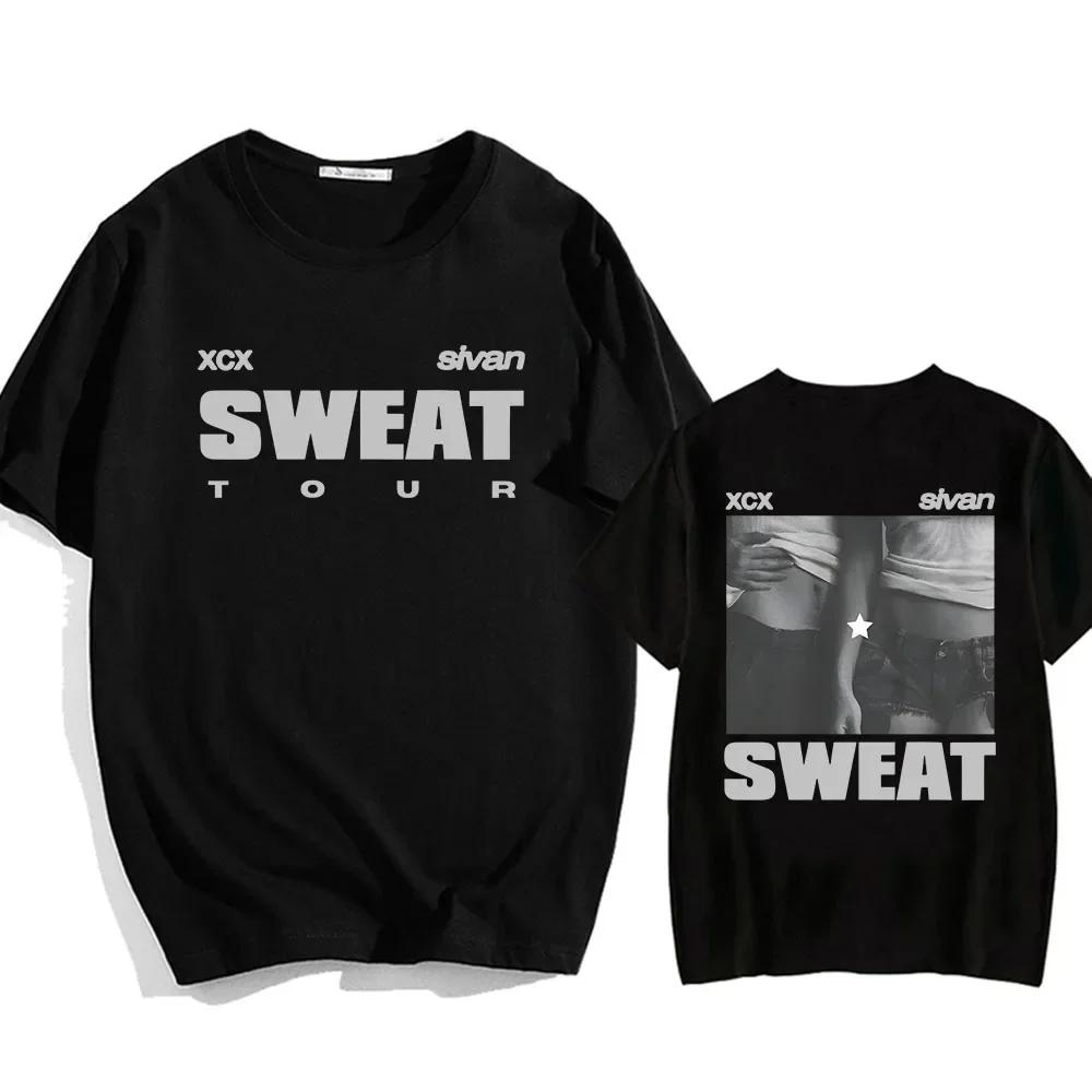 RUSH Troye Sivan T-Shirt Charli Xcx Sportmuster T-Shirt kurzärmelig Rundhals T-Shirt lässiges Damen-T-Shirt bedruckt