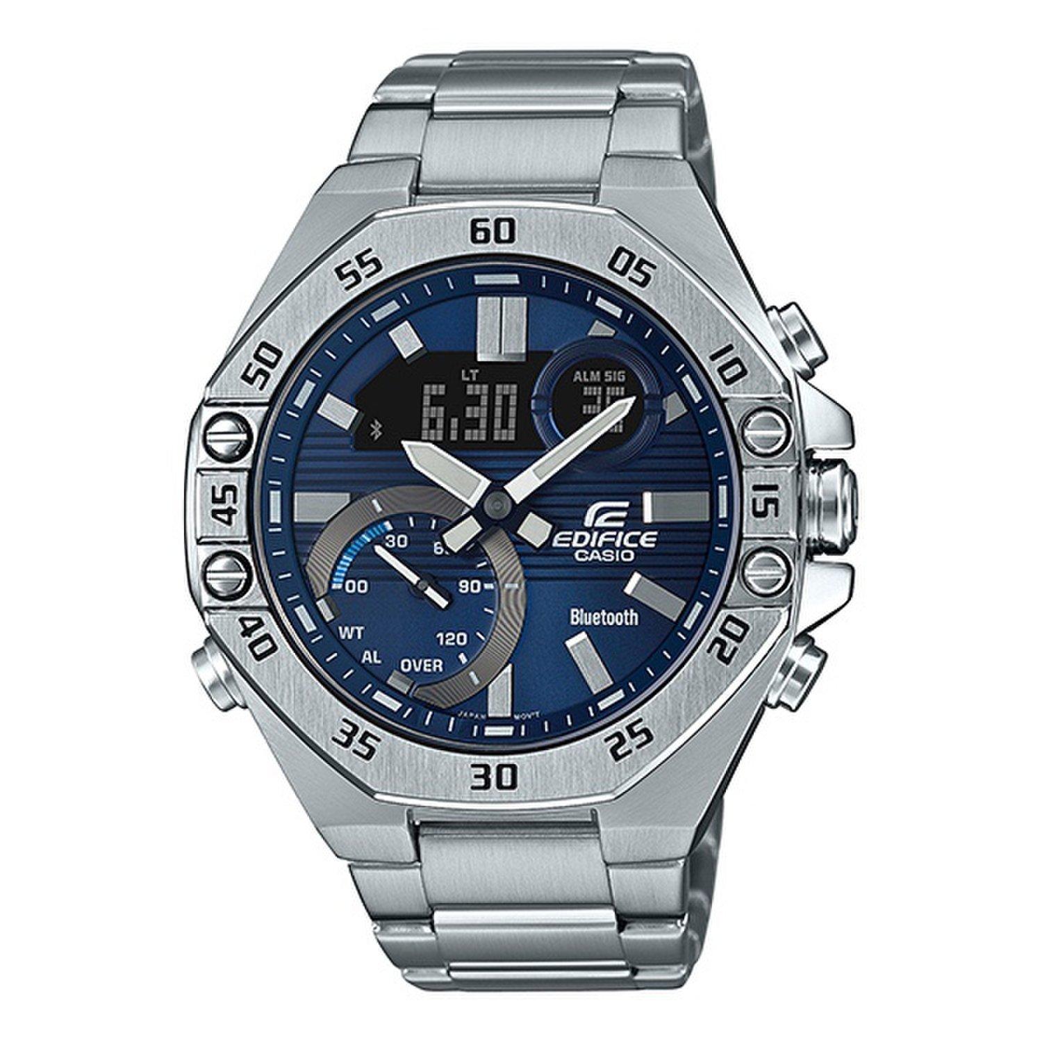 [EDIFICE] ECB-10D-2ADF Smartphone Link 10 Bar Waterproof Stainless Steel Chronograph Watch