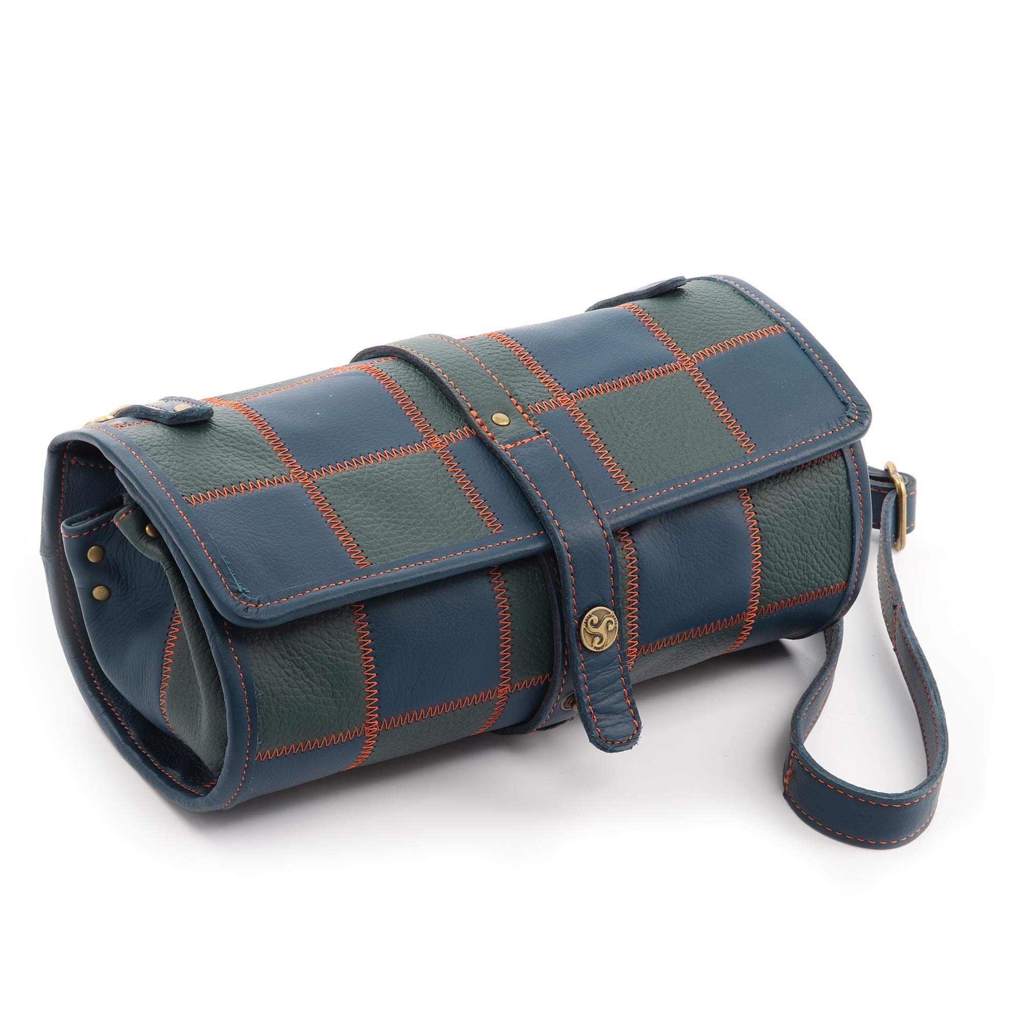 

Leather roll shoulder genuine made in can also be worn leather x [WMB] bag, bag, leather, Japan, ladies, 2-way specification, cross-body, [Navy Red]