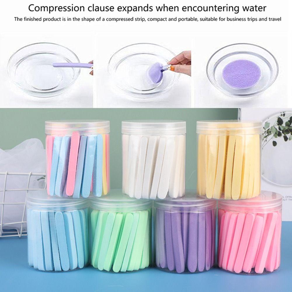50Pcs/Set Compressed Face Wash Sponge Canned Disposable Facial Sponges Smooth Skin Face Cleansing Cotton Pad For All Skin Types