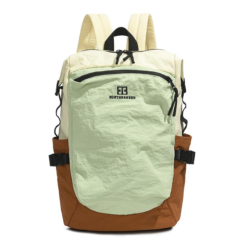 Niche backpack women's new contrasting color student schoolbag women's outdoor light travel hiking backpack