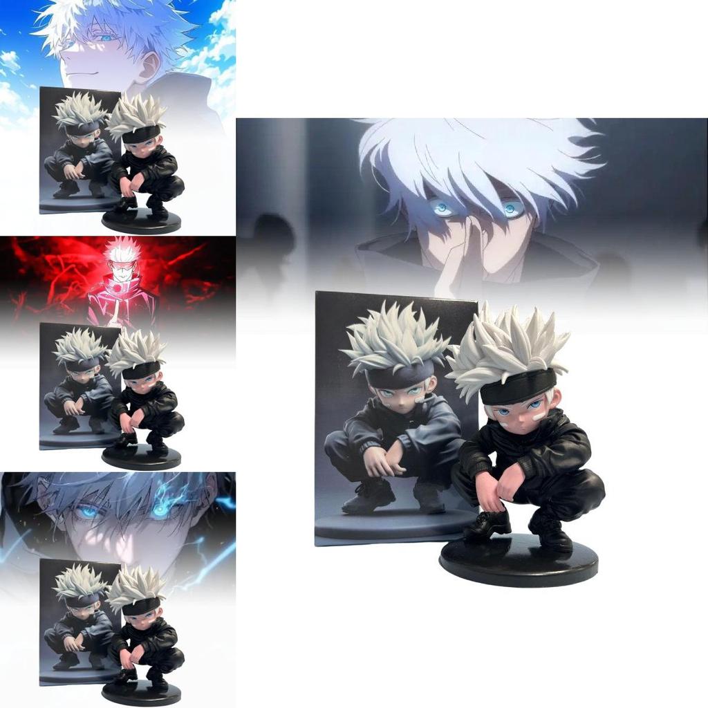 Adorable Sitting Gojo Satoru Pvc Figure 16cm Quality Anime Jujutsu Kaisen Decor
